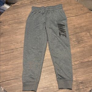 Nike Youth Heather Gray Joggers with Black Side Logo